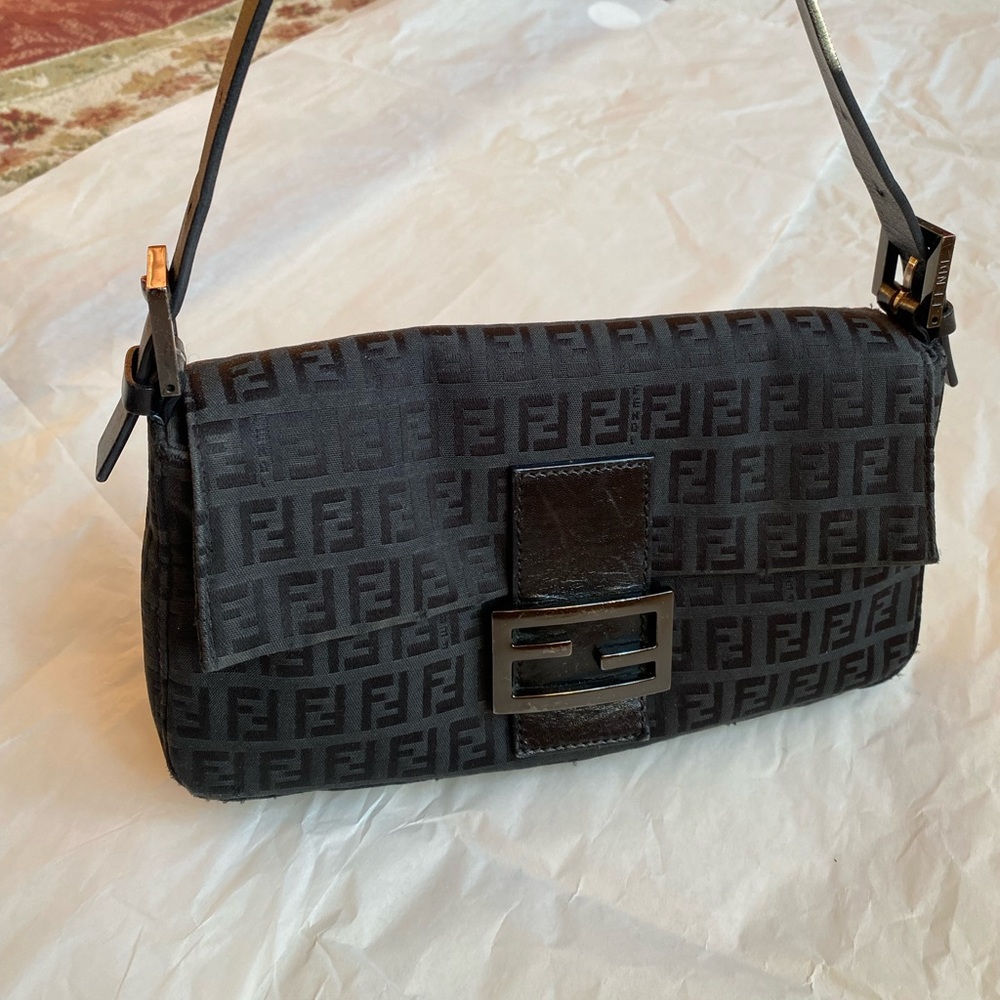 Fendi Black Baguette Bag